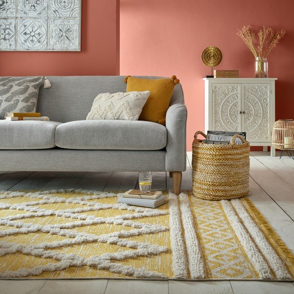 Żółty dywan 230x160 cm Moroc Larache – Flair Rugs-image-1