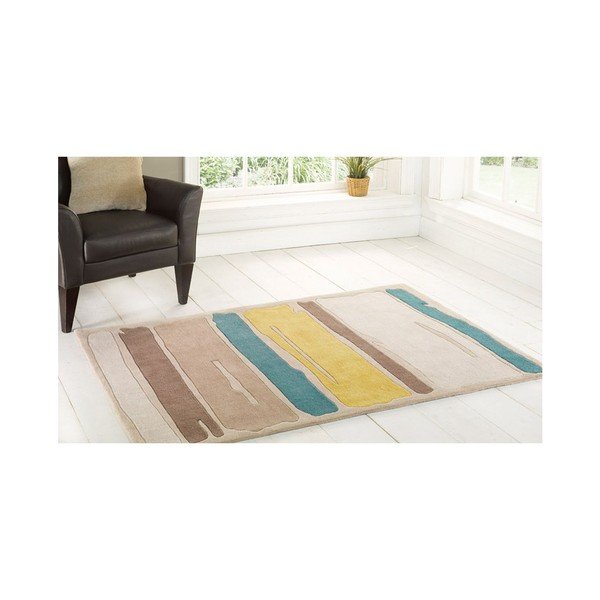 Dywan Paint Strokes Teal Yellow, 120x170 cm-image-1
