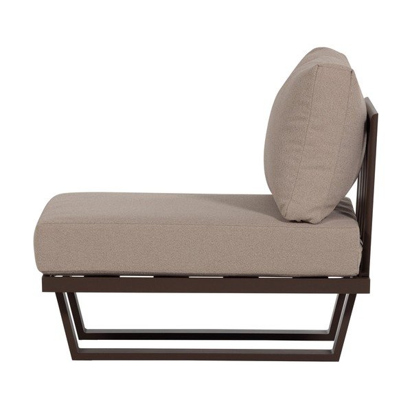 Brązowy metalowy/tapicerowany fotel ogrodowy Bear – WOOOD-image-3