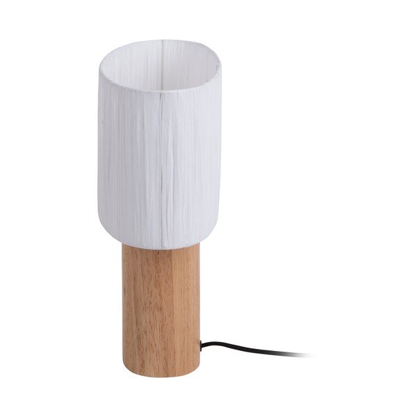 Biało-naturalna lampa stołowa z kloszem z plecionki papierowej (wys. 30,5 cm) Sheer Oval – Leitmotiv-image-4