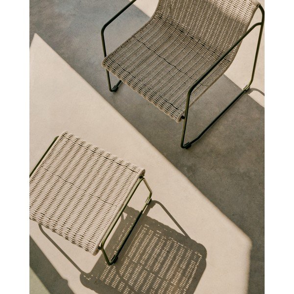 Szarozielony podnóżek ogrodowy Maurina – Kave Home-image-1