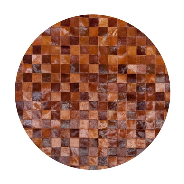 Skórzany dywan Pipsa Multi, ⌀ 100 cm
