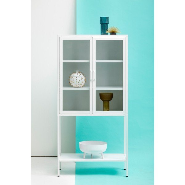 Biała stalowa witryna 75x150x35 cm Acier – Premier Housewares-image-1