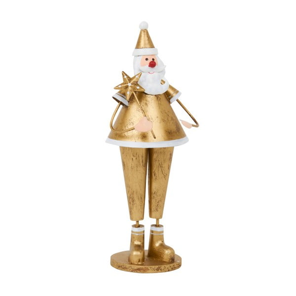 Dekoracja Archipelago Large Gold Santa With Star, 23 cm