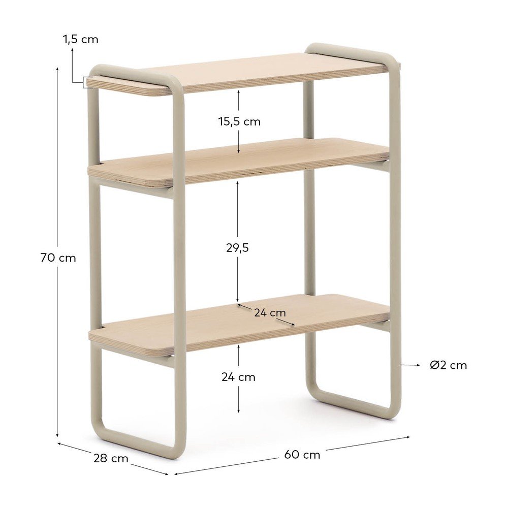 Beżowo-naturalny regał dziecięcy w dekorze jesionu wiszący 60x70x28 cm Tinn – Kave Home (zdjęcie 9)
