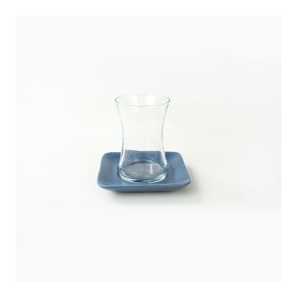 21-częściowy zestaw biało-niebieskich ceramicznych naczyń My Ceramic-image-3