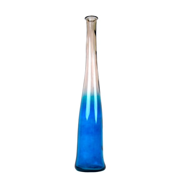 Niebieski wazon ze szkła z recyklingu Ego Dekor Blues, wys. 100 cm