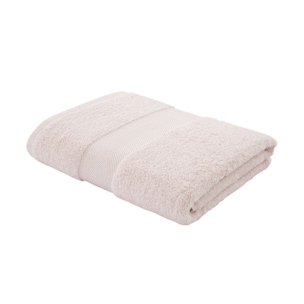 Jasnoróżowy ręcznik bawełniany z domieszką jedwabiu 70x127 cm – Bianca