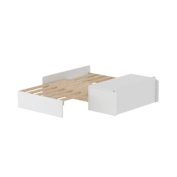 Biała rozkładana sofa dziecięca Flexa White