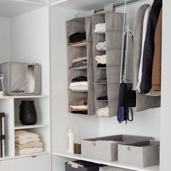 Wiszący tekstylny organizer do szafy Oxford – Compactor-image-1