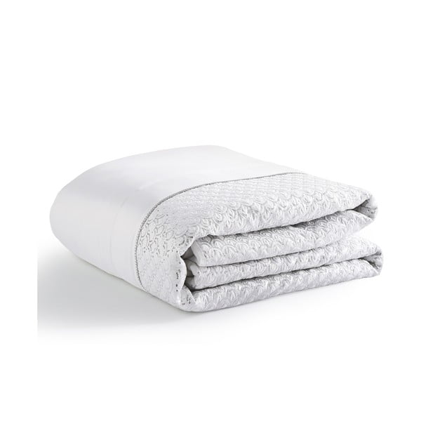 Biała narzuta pikowana z mikrosatyny 240x260 cm Deco Sequin – Catherine Lansfield-image-2