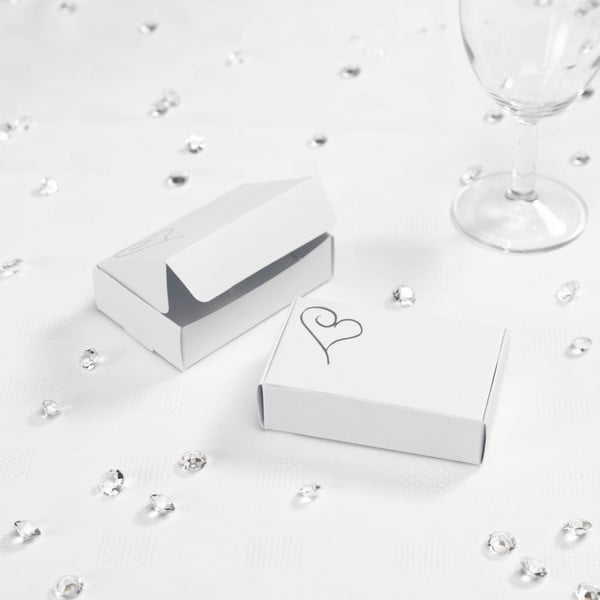 Zestaw 10 białych pudełek na tort Neviti Simply Love