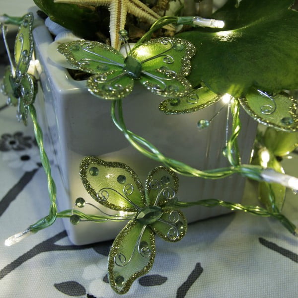 Girlanda świetlna Butterflies 120 cm, zielona