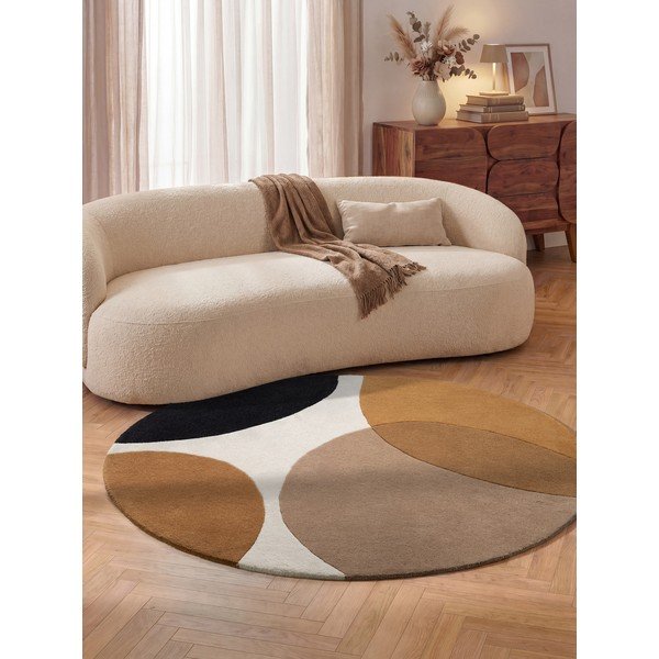 Koniakowy wełniany okrągły dywan ø 200 cm Ruvia – Villeroy&Boch-image-1