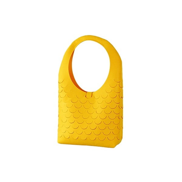 Filcowa torebka, żółta