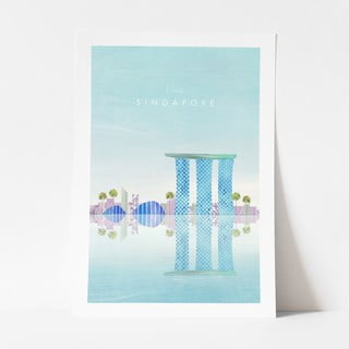 Plakat Travelposter Singapore, 50 x 70 cm