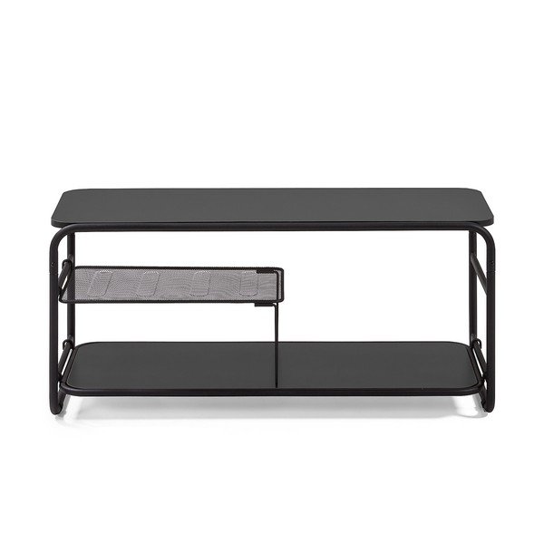 Czarna szafka pod TV Kave Home Academy, 98x46 cm