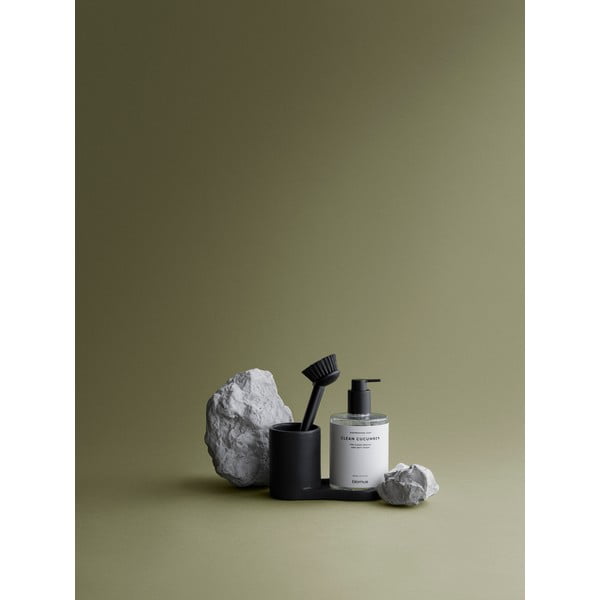 Czarny kamionkowy stojak na akcesoria do mycia naczyń Piro – Blomus-image-2