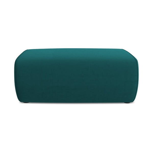 Turkusowy aksamitny podnóżek Kapua – Makamii