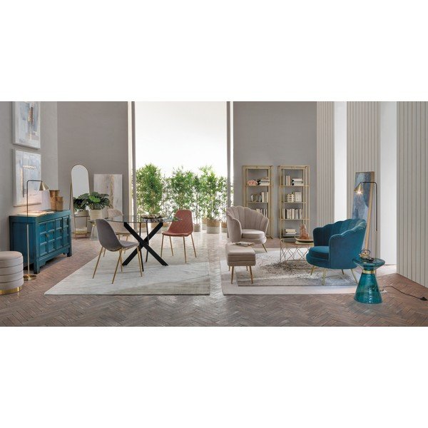 Stalowy regał w kolorze złota 68x172,5x28 cm Elenor – Bizzotto-image-3