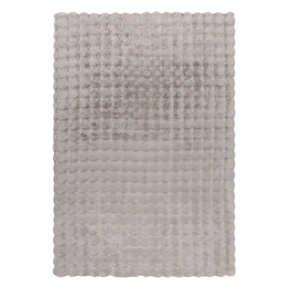 Jasnoszara syntetyczna skóra 180x290 cm Waffle Faux Fur – Flair Rugs (zdjęcie 5)