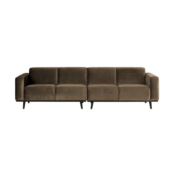 Brązowa aksamitna sofa 280 cm Statement – WOOOD-image-1