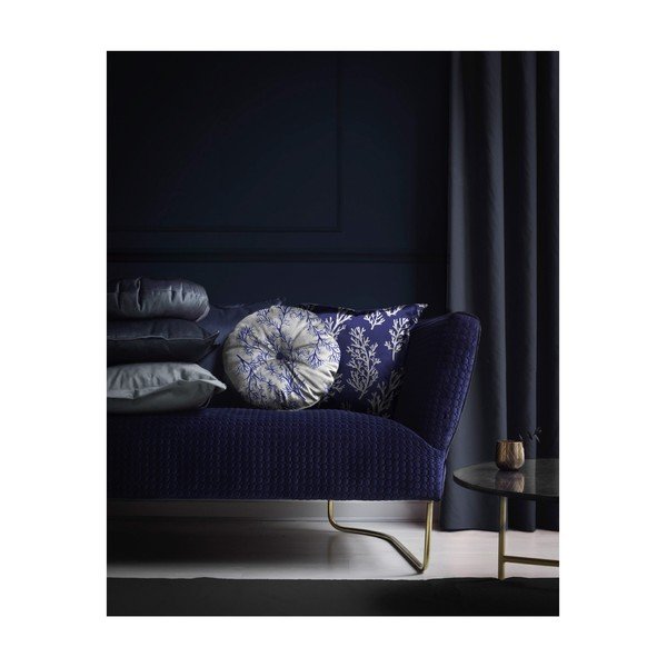 Okrągła poduszka dekoracyjna z aksamitnym obiciem Velvet Atelier Sea, ⌀ 45 cm-image-1