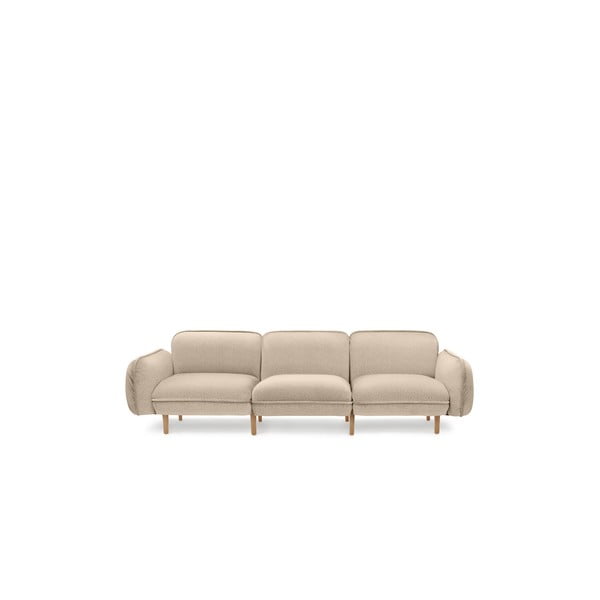 Beżowa sofa z materiału bouclé 264 cm Bean – EMKO