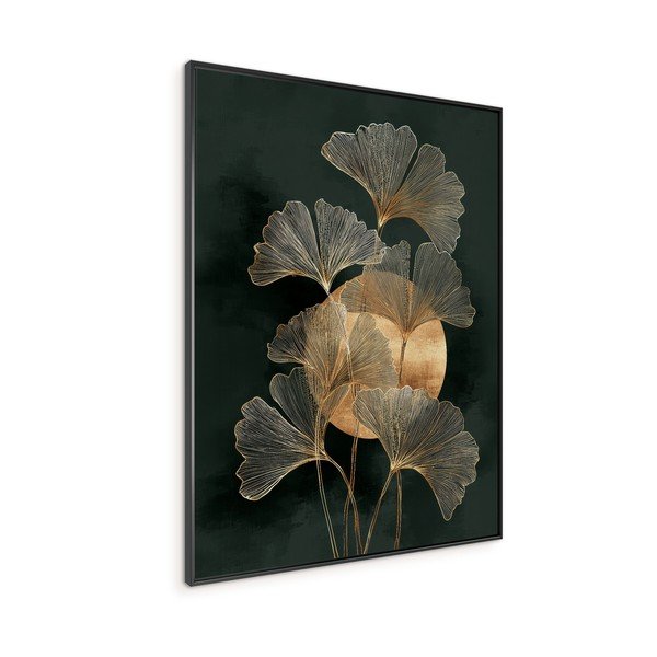 Obraz drukowany z ramą w zestawie 60x80 cm Gold Ginkgo – Styler-image-3