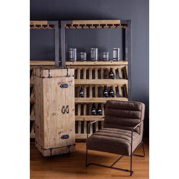 Brązowy fotel z imitacji skóry Brianna – Bizzotto-image-1