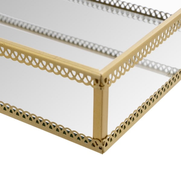 Metalowe tace dekoracyjne zestaw 2 szt. 14x24 cm – Casa Selección-image-1