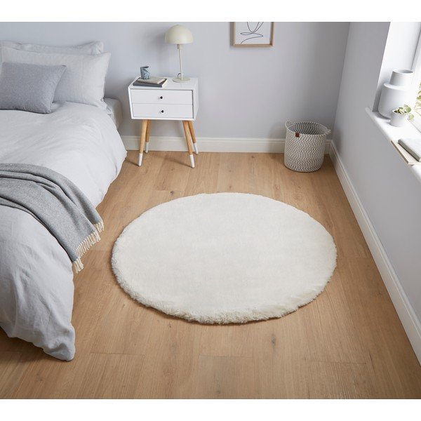 Kremowy dywan Think Rugs Teddy, ⌀ 120 cm-image-1