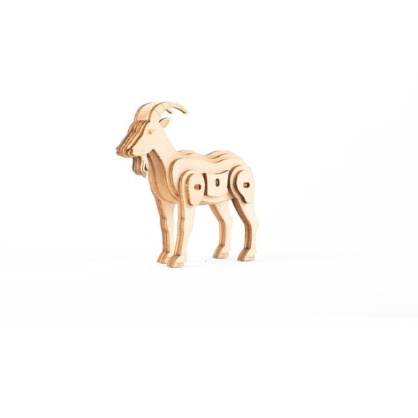 Puzzle drewniane 3D z motywem kozy Kikkerland Goat