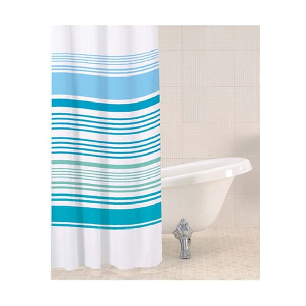 Zasłona prysznicowa Aqua Stripe, 180x180 cm