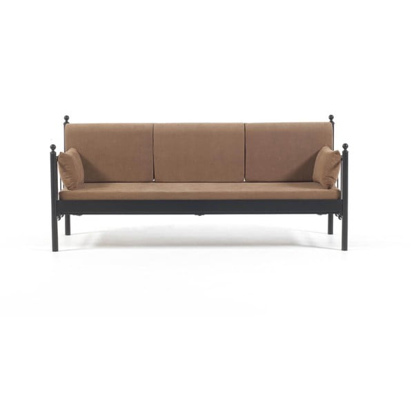 Brązowa 3-osobowa sofa ogrodowa Lalas DK, 76x209 cm