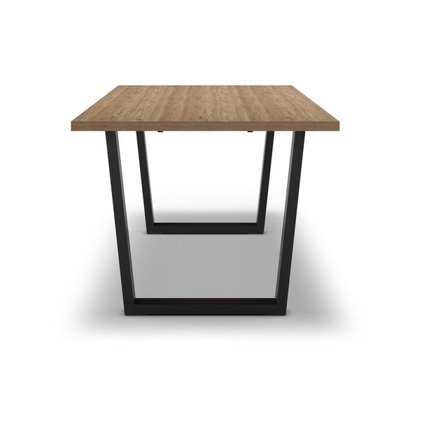 Stół z blatem w dekorze dębu 100x180 cm Francesca – Marckeric-image-3