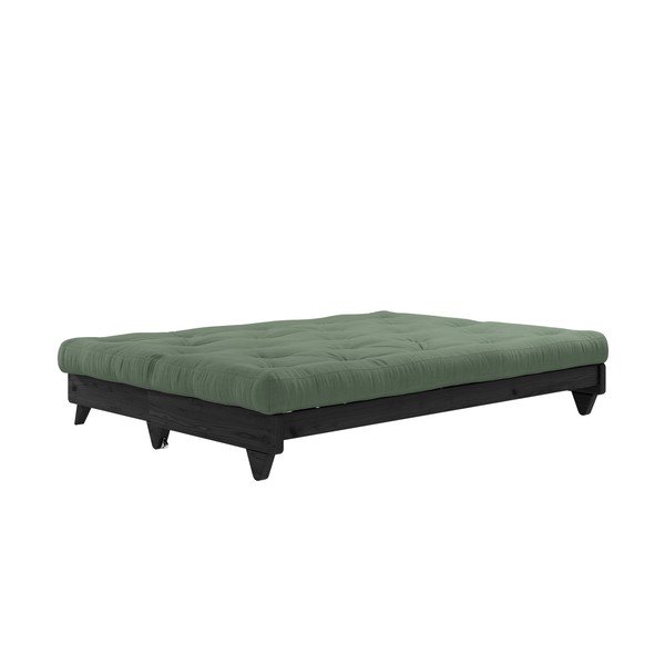 Sofa rozkładana z zielonym pokryciem Karup Design Fresh Black/Olive Green-image-3