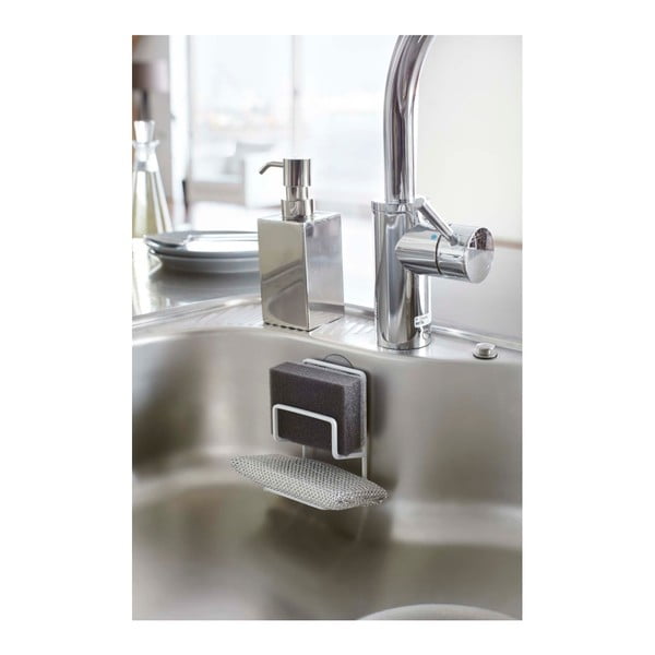 Biały uchwyt na gąbkę YAMAZAKI Tower-image-1