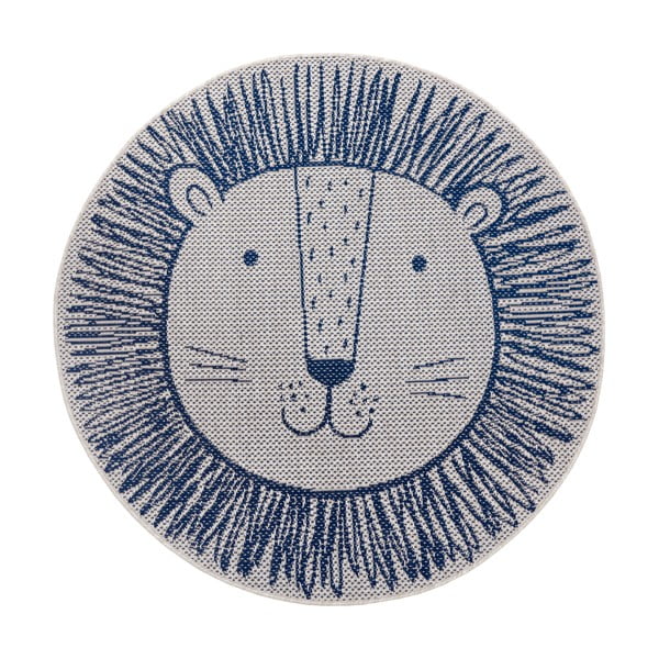 Niebieski dywan dla dzieci Ragami Lion, ø 160 cm