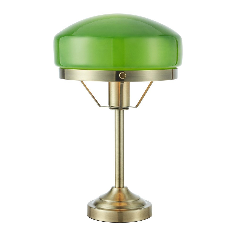 Zielona/w kolorze mosiądzu lampa stołowa (wysokość 39 cm) Aurelia – Markslöjd