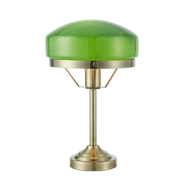 Zielona/w kolorze mosiądzu lampa stołowa (wysokość 39 cm) Aurelia – Markslöjd