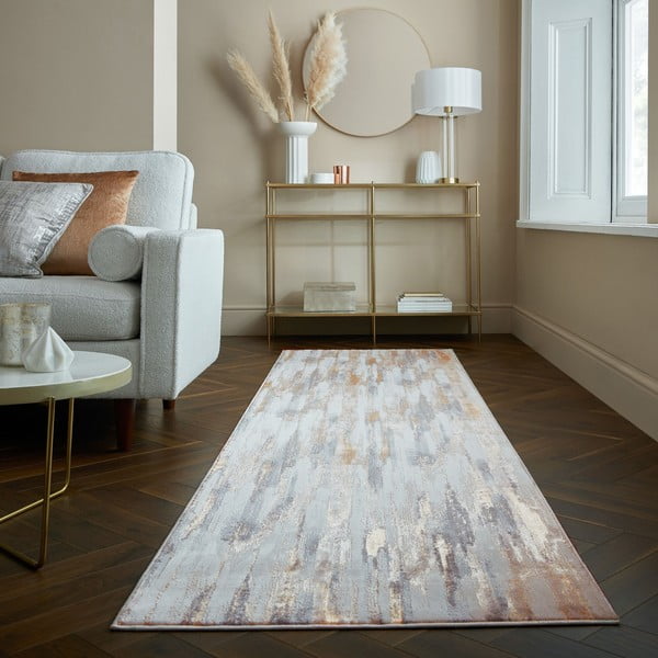 Beżowy chodnik 80x300 cm Gleam – Flair Rugs-image-1