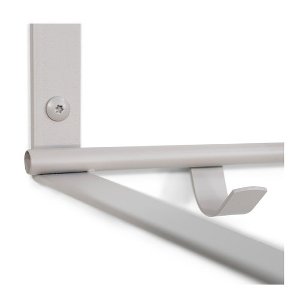 Szarobrązowy metalowy wieszak ścienny z półką 100 cm Rex – Spinder Design-image-3