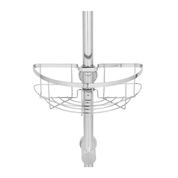 Samoprzylepna półka łazienkowa ze stali nierdzewnej w kolorze srebra Floresta – Wenko-image-3