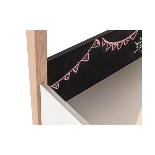 Biurko dziecięce z litego drewna sosnowego 40x100 cm Roxana – Marckeric-image-4