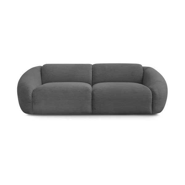 Szara sztruksowa sofa 250 cm Tina – Bobochic Paris