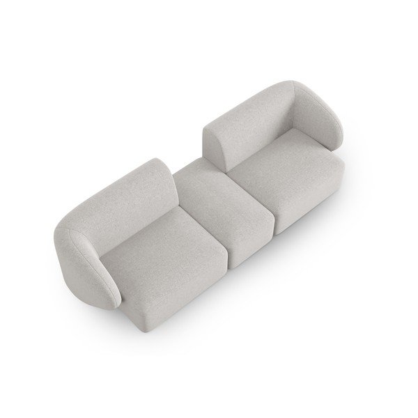 Jasnoszara sofa  z tkaniny szenilowej 246 cm Paolo – Milo Casa-image-1
