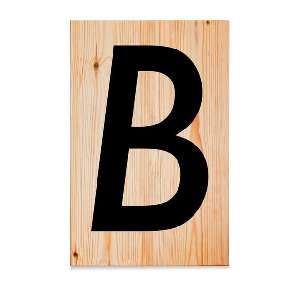 Drewniana tabliczka Letters B