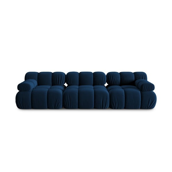 Niebieska aksamitna sofa 282 cm Bellis – Micadoni Home