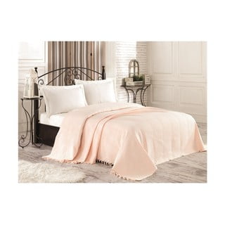 Kremowa lekka narzuta bawełniana na łóżko Tarra, 220x240 cm